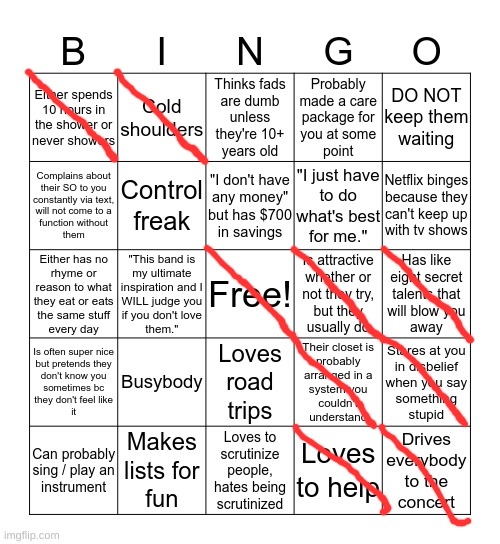 I'm a bad virgo | image tagged in virgo bingo | made w/ Imgflip meme maker