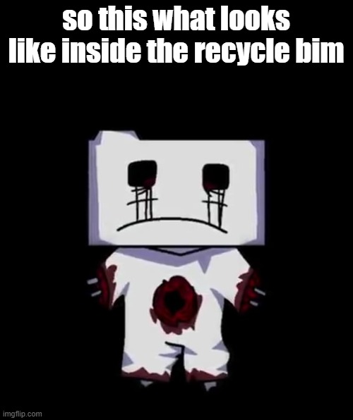 Image Title | so this what looks like inside the recycle bim | image tagged in ron | made w/ Imgflip meme maker
