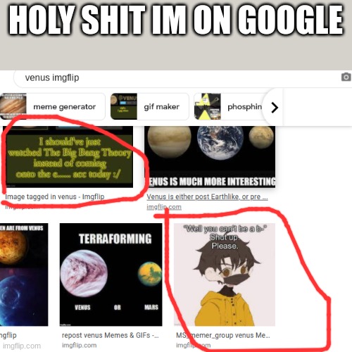 HOLY SHIT IM ON GOOGLE | made w/ Imgflip meme maker