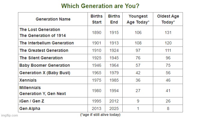 Which generation are you? | image tagged in which generation are you | made w/ Imgflip meme maker