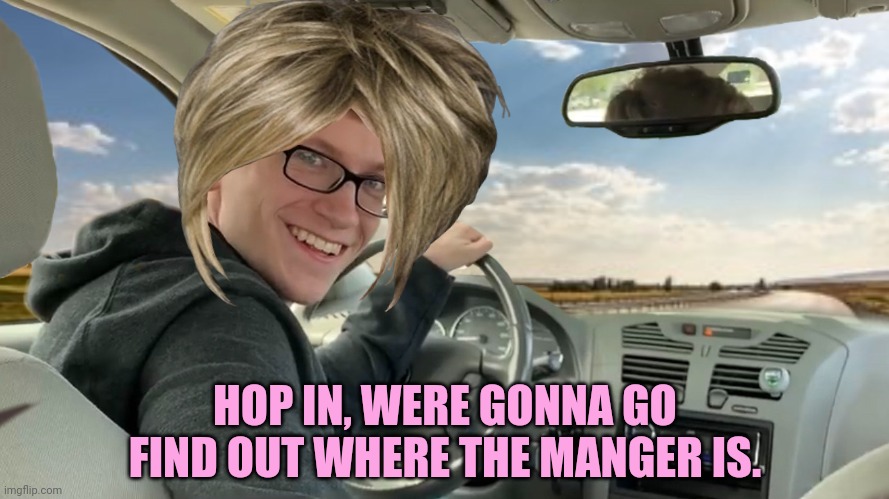 Stop it, get some help | HOP IN, WERE GONNA GO FIND OUT WHERE THE MANGER IS. | image tagged in hop in,karen,memes,but why why would you do that | made w/ Imgflip meme maker