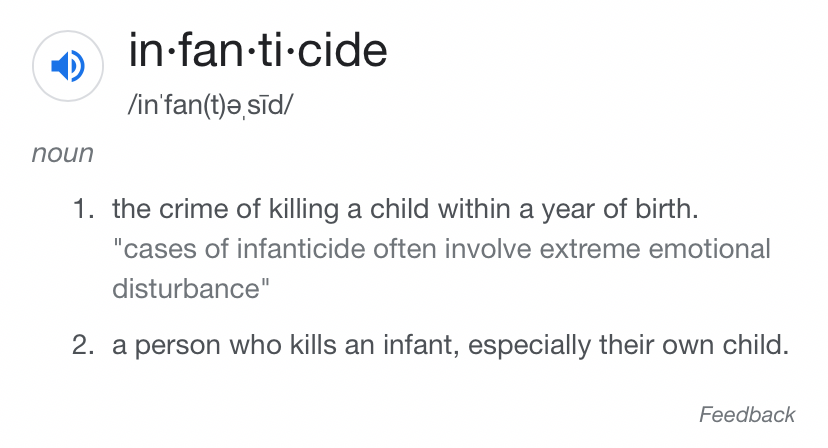 High Quality Infanticide definition Blank Meme Template