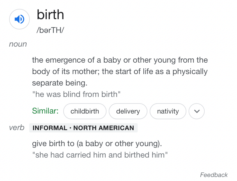 Birth definition Blank Meme Template