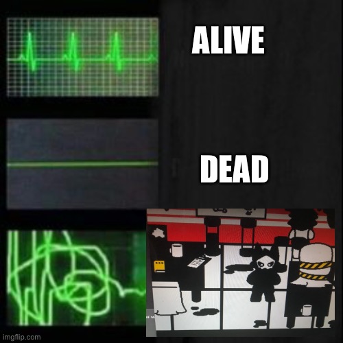 My heart is unironically dying | ALIVE; DEAD | image tagged in leave it blank please | made w/ Imgflip meme maker