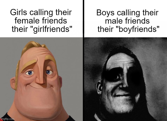 Oh no | image tagged in traumatized mr incredible,gay,yes | made w/ Imgflip meme maker