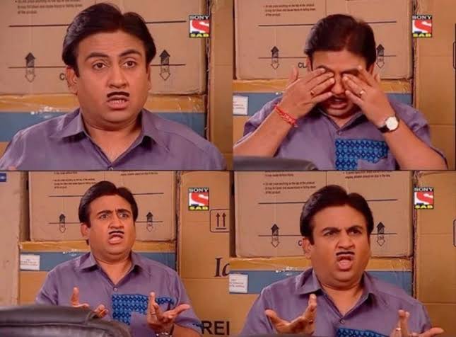 High Quality Jethalal Surprised Blank Meme Template