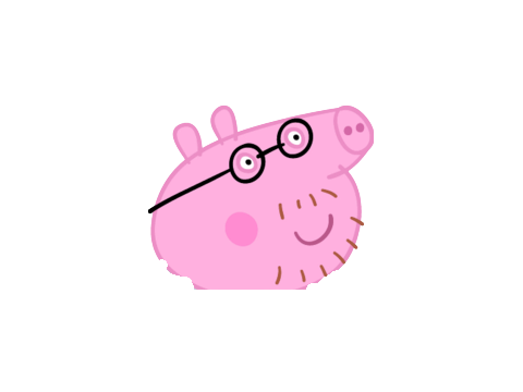 High Quality Daddy pig face transparent Blank Meme Template
