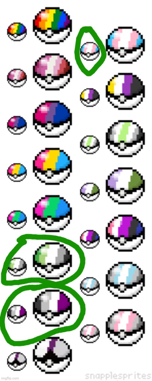 Pride pokéballs | image tagged in pride pok balls | made w/ Imgflip meme maker