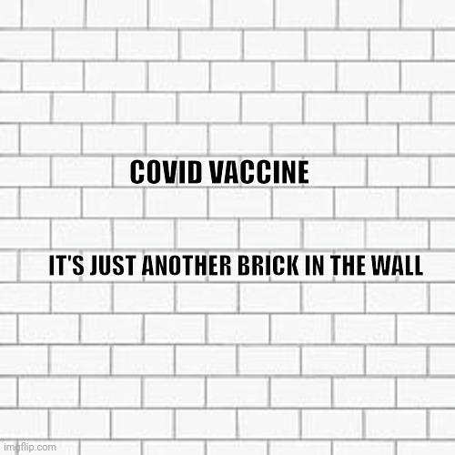 pink floyd | COVID VACCINE IT'S JUST ANOTHER BRICK IN THE WALL | image tagged in pink floyd | made w/ Imgflip meme maker