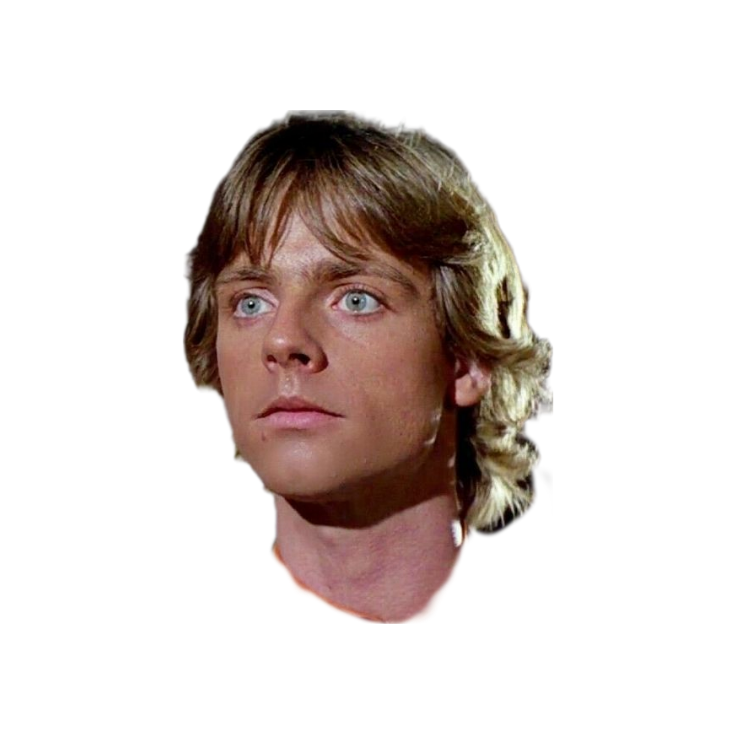 High Quality Star Wars Luke Skywalker head png Blank Meme Template