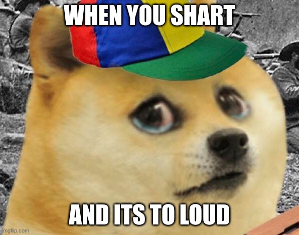 Doge Shart | WHEN YOU SHART; AND ITS TO LOUD | image tagged in funny,memes | made w/ Imgflip meme maker