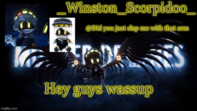 Winston’s murder drone temp | Hey guys wassup | image tagged in winston s murder drone temp | made w/ Imgflip meme maker