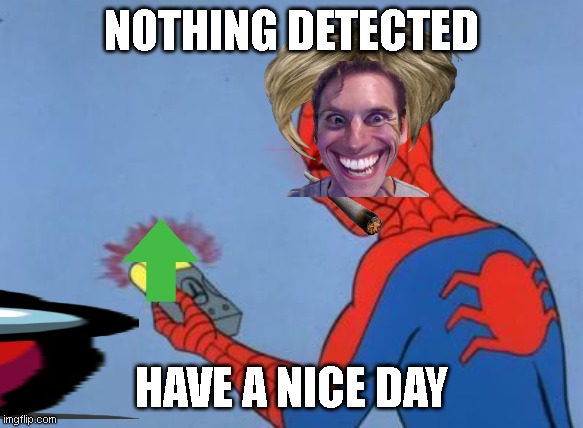 spiderman detector | NOTHING DETECTED HAVE A NICE DAY | image tagged in spiderman detector | made w/ Imgflip meme maker