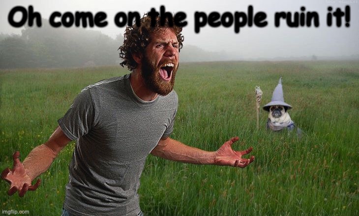 Oh come on the people ruin it! | image tagged in oh come on | made w/ Imgflip meme maker