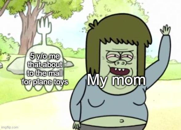 Mall about WWE games | 5 y/o me that about to the mall for plane toys; My mom | image tagged in muscle man my mom,memes | made w/ Imgflip meme maker