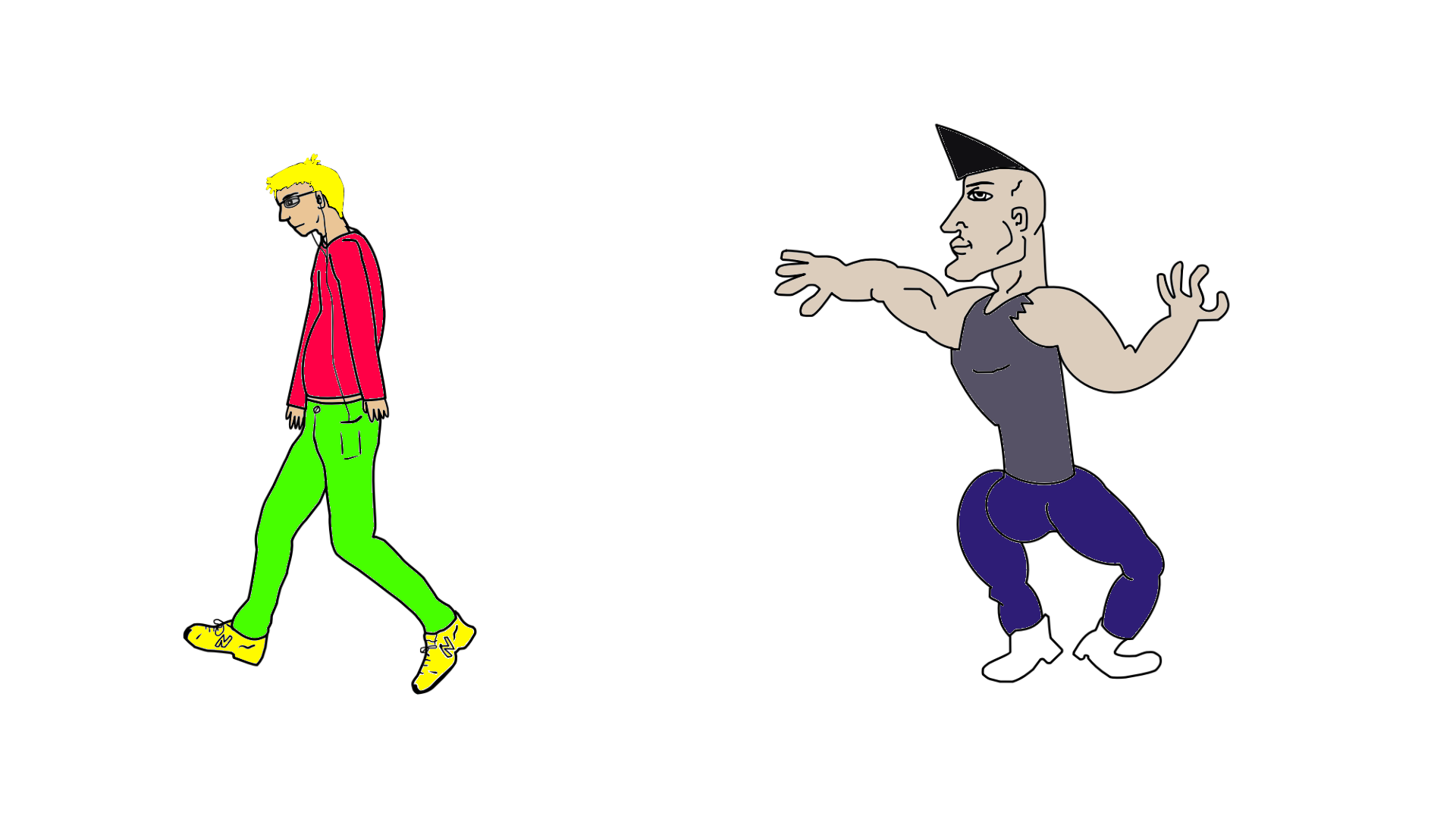 the virgin chad vs the chad virgin Blank Template Imgflip