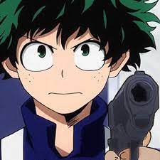 High Quality Deku with a gun Blank Meme Template