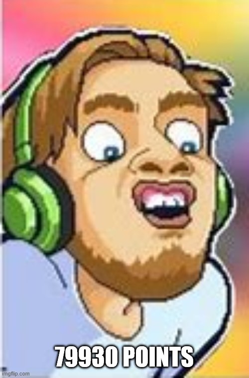 Shocked pewdiepie | 79930 POINTS | image tagged in shocked pewdiepie | made w/ Imgflip meme maker