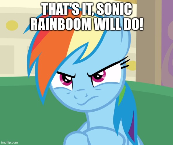 THAT'S IT, SONIC RAINBOOM WILL DO! | made w/ Imgflip meme maker