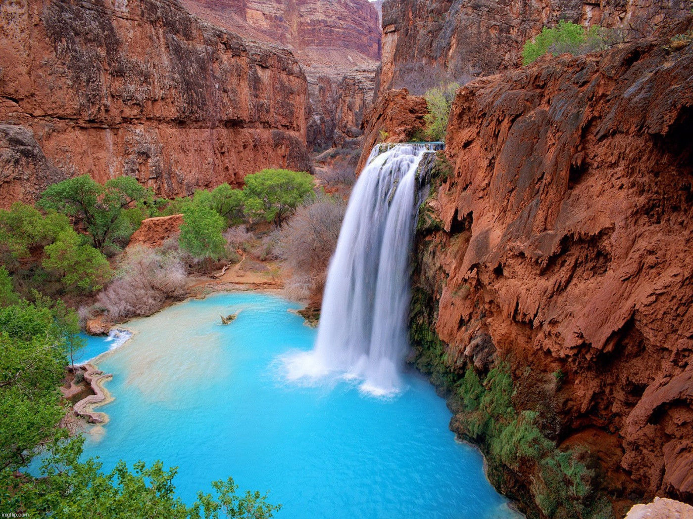 Havasu Falls, Arizona | image tagged in awesome | made w/ Imgflip meme maker