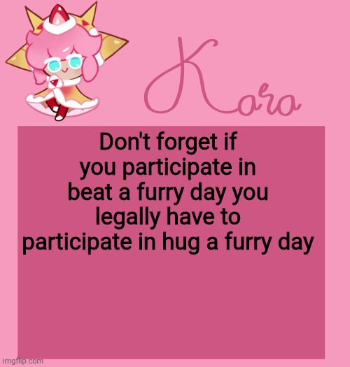 h | Don't forget if you participate in beat a furry day you legally have to participate in hug a furry day | image tagged in h | made w/ Imgflip meme maker