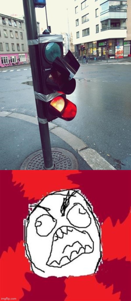 Traffic lights | image tagged in rage face,traffic light,you had one job,memes,meme,fail | made w/ Imgflip meme maker