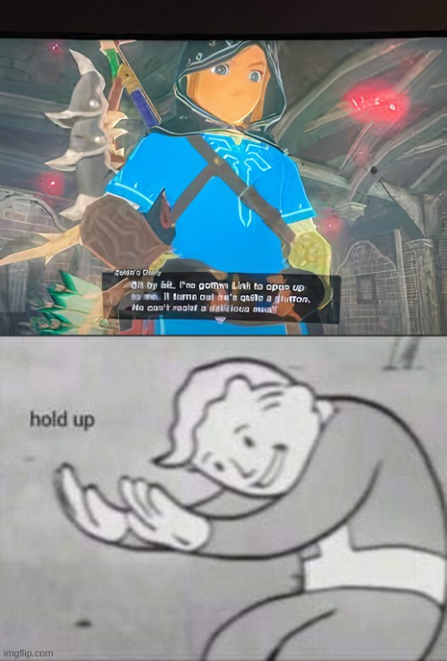 Link | image tagged in fallout hold up | made w/ Imgflip meme maker
