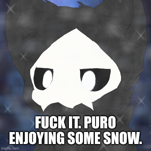 FUCK IT. PURO ENJOYING SOME SNOW. | made w/ Imgflip meme maker