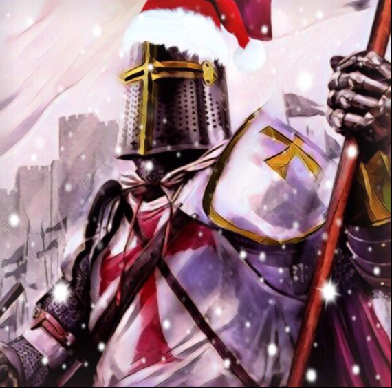 High Quality Christmas crusader Blank Meme Template