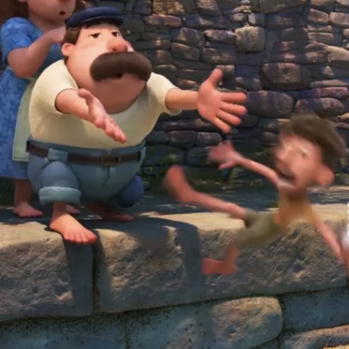High Quality man literally throws local child into water Blank Meme Template