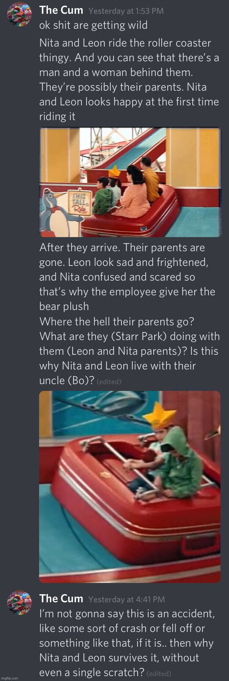 If Starr Park real, I’m gonna scream “YOU GUYS KILLED NITA AND LEON PARENTS!” | made w/ Imgflip meme maker