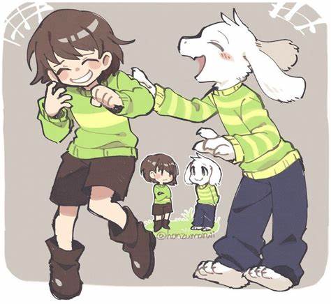 Chara and Asriel Blank Meme Template