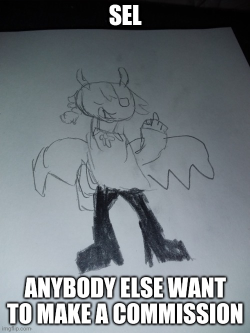 SEL; ANYBODY ELSE WANT TO MAKE A COMMISSION | made w/ Imgflip meme maker