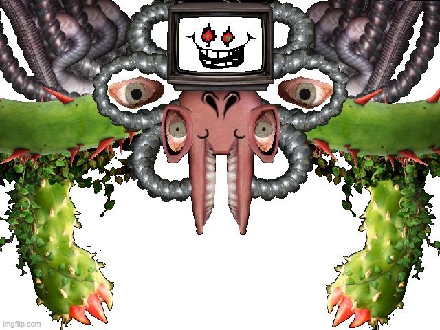 If I can't post Trump I'm posting Flowey then | image tagged in omega flowey | made w/ Imgflip meme maker
