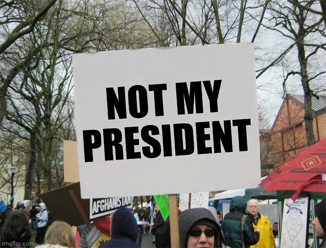 Blank protest sign | NOT MY
PRESIDENT | image tagged in blank protest sign | made w/ Imgflip meme maker