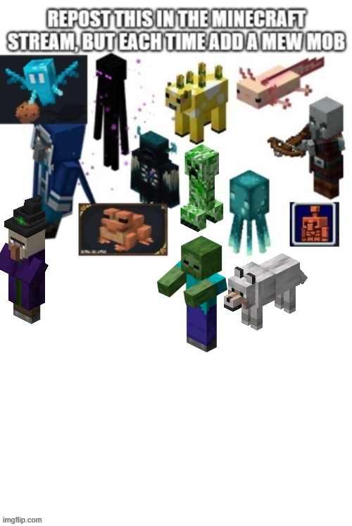 i added the wolf cuz my favorite mobs were already here (the enderman