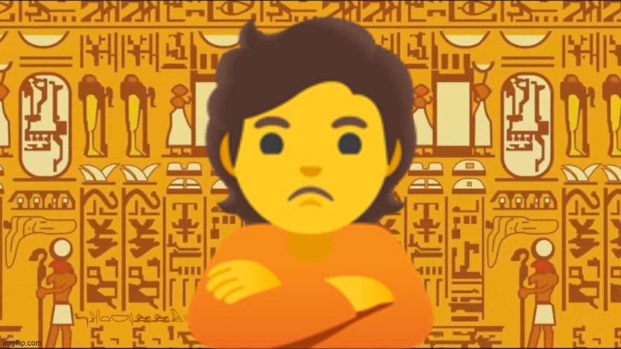 Okay I'm done with this! | image tagged in ankha,animal crossing,emoji,pout,egypt,memes | made w/ Imgflip meme maker