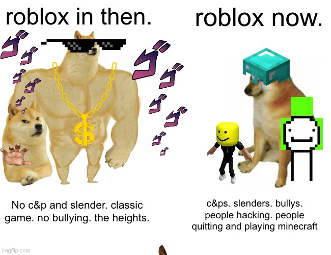 roblox then vs roblox now - Imgflip