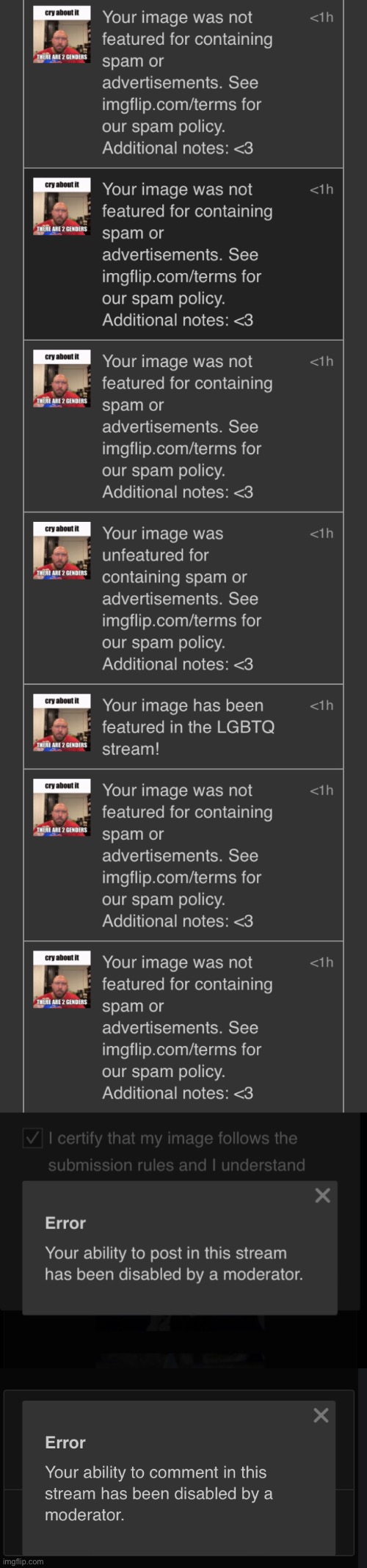 Getting banned from lgbtq by snowflakes is funni | made w/ Imgflip meme maker