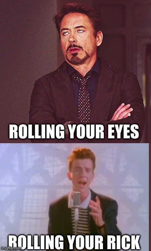 robert downey jr rolling eyes meme generator