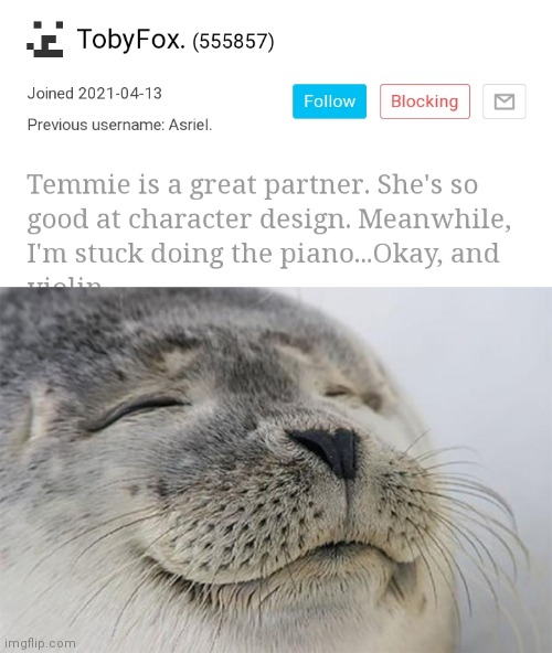 image tagged in memes,satisfied seal | made w/ Imgflip meme maker