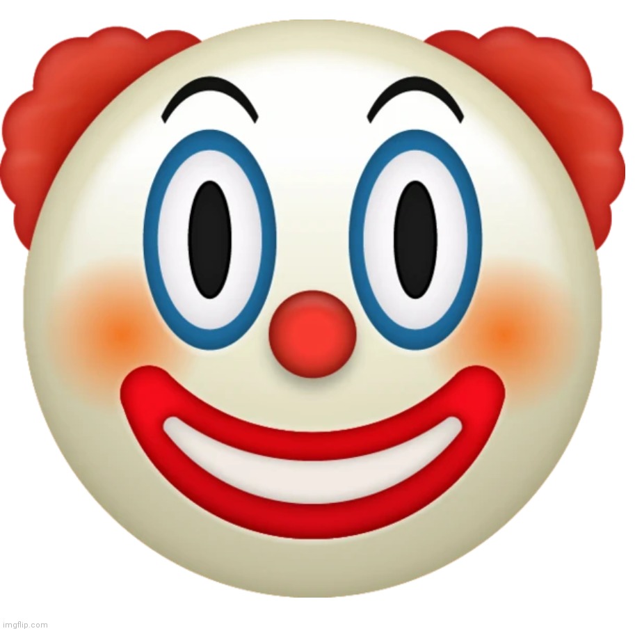 Clown emoji | 🤡🤡🤡🤡🤡 | image tagged in clown emoji | made w/ Imgflip meme maker