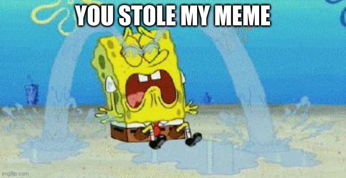 when someone steals your meme |  YOU STOLE MY MEME | image tagged in cryin | made w/ Imgflip meme maker