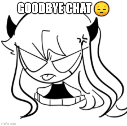 Sarv | GOODBYE CHAT 😔 | image tagged in sarv | made w/ Imgflip meme maker