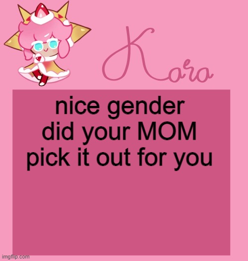 h | nice gender did your MOM pick it out for you | image tagged in h | made w/ Imgflip meme maker