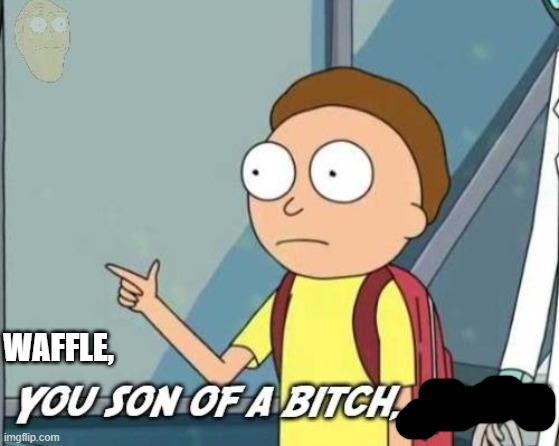 she caused drama on my account | WAFFLE, | image tagged in you son of a bitch i'm in | made w/ Imgflip meme maker
