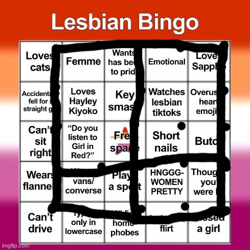 s q u a r e | image tagged in lesbian bingo | made w/ Imgflip meme maker