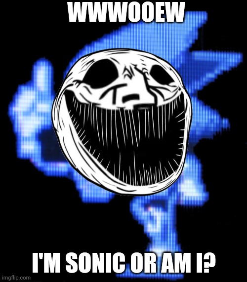 ??? | WWWOOEW; I'M SONIC OR AM I? | image tagged in something | made w/ Imgflip meme maker