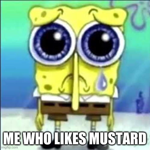 Sad Spongebob | ME WHO LIKES MUSTARD | image tagged in sad spongebob | made w/ Imgflip meme maker