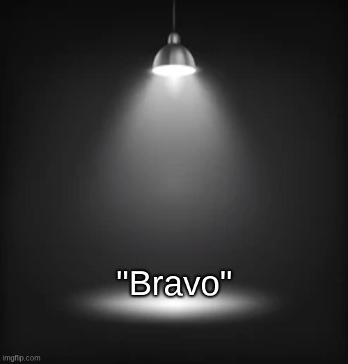 "Bravo" | "Bravo" | image tagged in not me | made w/ Imgflip meme maker